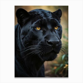 Black Panther painting Canvas Print