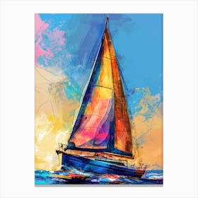 Sailboat Painting 4 sport Canvas Print