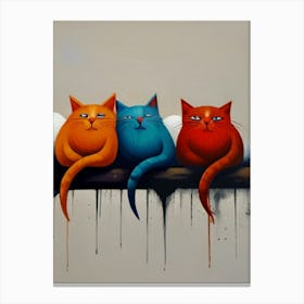 Three Cats Canvas Print