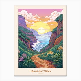 Kalalau Trail Hawaii 2 Hike Poster Canvas Print