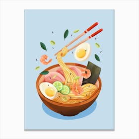 Flying Ramen Canvas Print