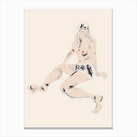 Seated Girl Canvas Print