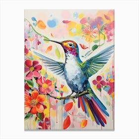 Colourful Bird Painting Hummingbird 2 Canvas Print
