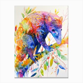 Anteater Colourful Watercolour 4 Canvas Print