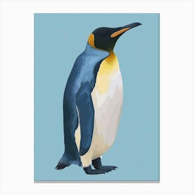 Emperor Penguin Oamaru Blue Penguin Colony Minimalist Illustration 5 Canvas Print