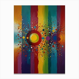 Rainbow Splatters Canvas Print