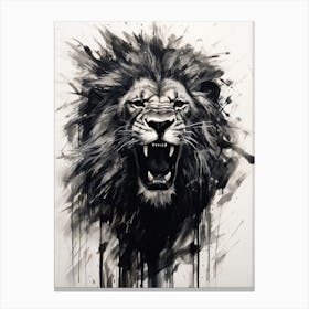 Lion Art Painting Symbolism Style 3 Canvas Print