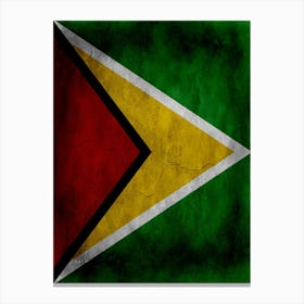 Guyana Flag Texture Canvas Print