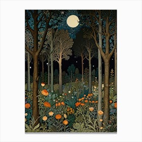 William Morris Night In The Woods 29 Canvas Print