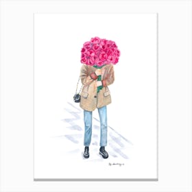 Blazer Place Concorde and Peonies Canvas Print