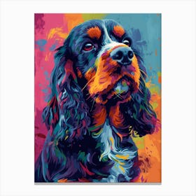 English Cocker Spaniel Dog Painting Canvas Print