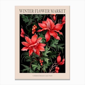 Christmas Cactus 1 Winter Flower Market Poster Canvas Print