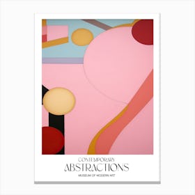 Pink Pop Painting Abstract 4 Exhibition Poster Canvas Print