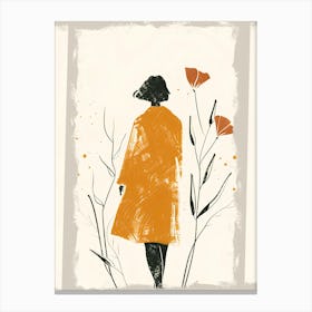 Girl In A Coat Canvas Print