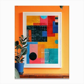 Playful And Colorful Geometric Shapes Arranged In A Fun And Whimsical Way 9 Canvas Print