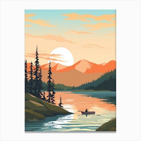 New Zealand 1 Travel Illustration Canvas Print