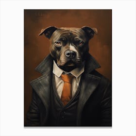 Gangster Dog Staffordshire Bull Terrier 4 Canvas Print