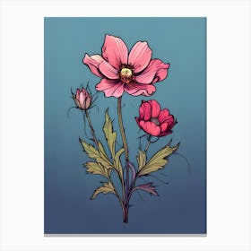 Pink Anemones Canvas Print