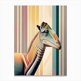 Edmontosaurus Pastel Dinosaur Canvas Print