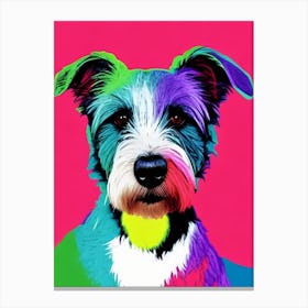 Bearded Collie Andy Warhol Style dog Canvas Print
