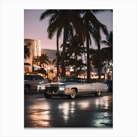 Cadillac at Sunset Canvas Print