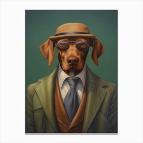 Gangster Dog Vizsla 2 Canvas Print