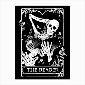 The Reader - Death Skull Book Gift Canvas Print