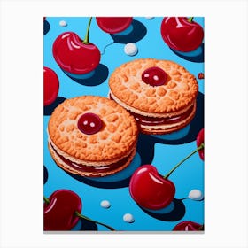 Pop Art Cherry Retro Sweet Treats  2 Canvas Print