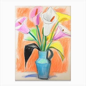 Flower Painting Fauvist Style Calla Lily Canvas Print