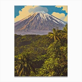 Arenal Volcano National Park Costa Rica Vintage Poster Canvas Print