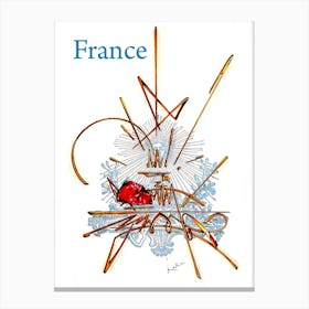 France, Vintage Travel Poster Canvas Print