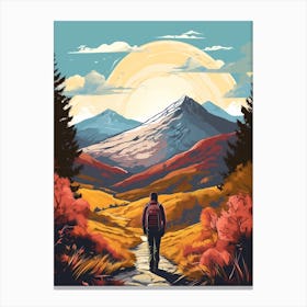 The West Highland Way Scotland 2 Vintage Travel Illustration Canvas Print