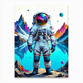 Astronaut Colorful Painting Poster Canvas Wall Room Decor Canvas Print