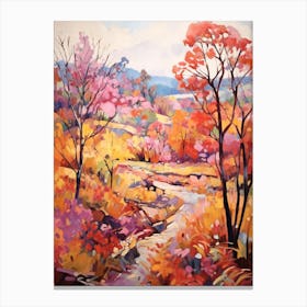 Autumn Gardens Painting Royal Tasmanian Botanical Gardens Australia 2 Canvas Print