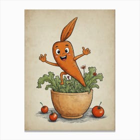 Carrot In A Bowl 2 Canvas Print