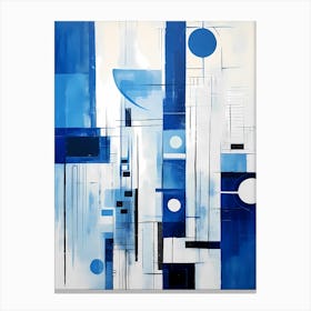 Abstract Blue Painting Canvas Print