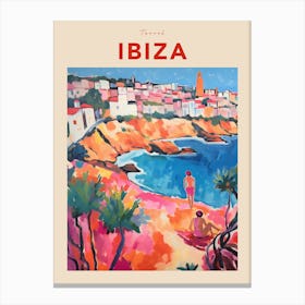 Ibiza Spain 2 Fauvist Travel Poster Canvas Print