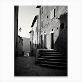 Cortona, Italy,  Black And White Analogue Photography  1 Canvas Print