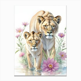 Lion Cubs Canvas Print