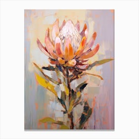 Fall Flower Painting Protea 1 Canvas Print