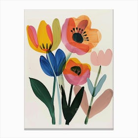 Painted Florals Tulip 1 Canvas Print