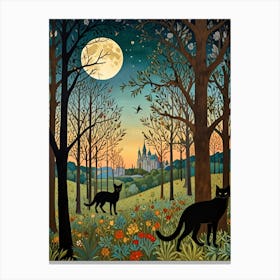 William Morris Witches In The Forest Canvas Print