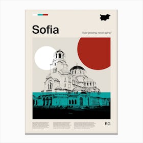 Mid Century Sofia Travel Canvas Print