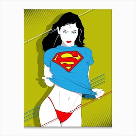 Super Girl 78 - Retro 80s Style Canvas Print