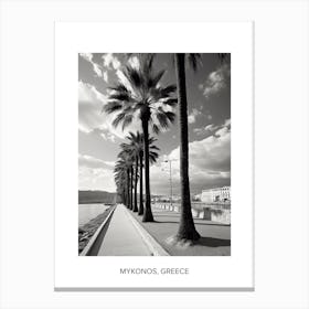 Poster Of Palma De Mallorca, Spain, Photography In Black And White 3 Canvas Print