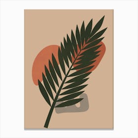 Boho Palm Leaf Canvas Print