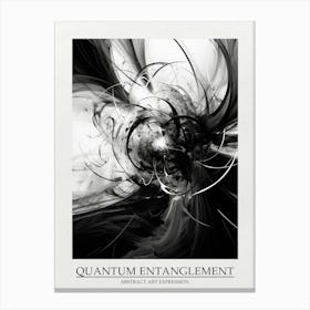 Quantum Entanglement Abstract Black And White 1 Poster Canvas Print