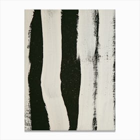 Black And White Brushstrokes 2 Canvas Print