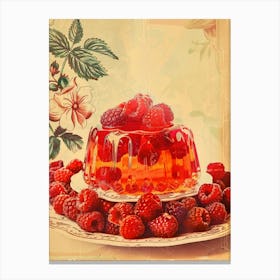 Raspberry Jelly Retro Collage 4 Canvas Print