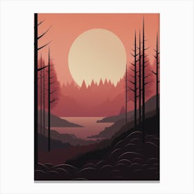 Forest Abstract Minimalist 9 Canvas Print